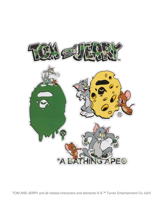 a bathing ape03 tom and jerry 联乘系列 主题印花贴纸