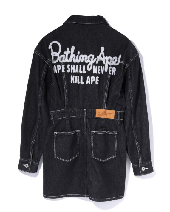 A BATHING APE® Logo 线绣直排扣牛仔连身裙