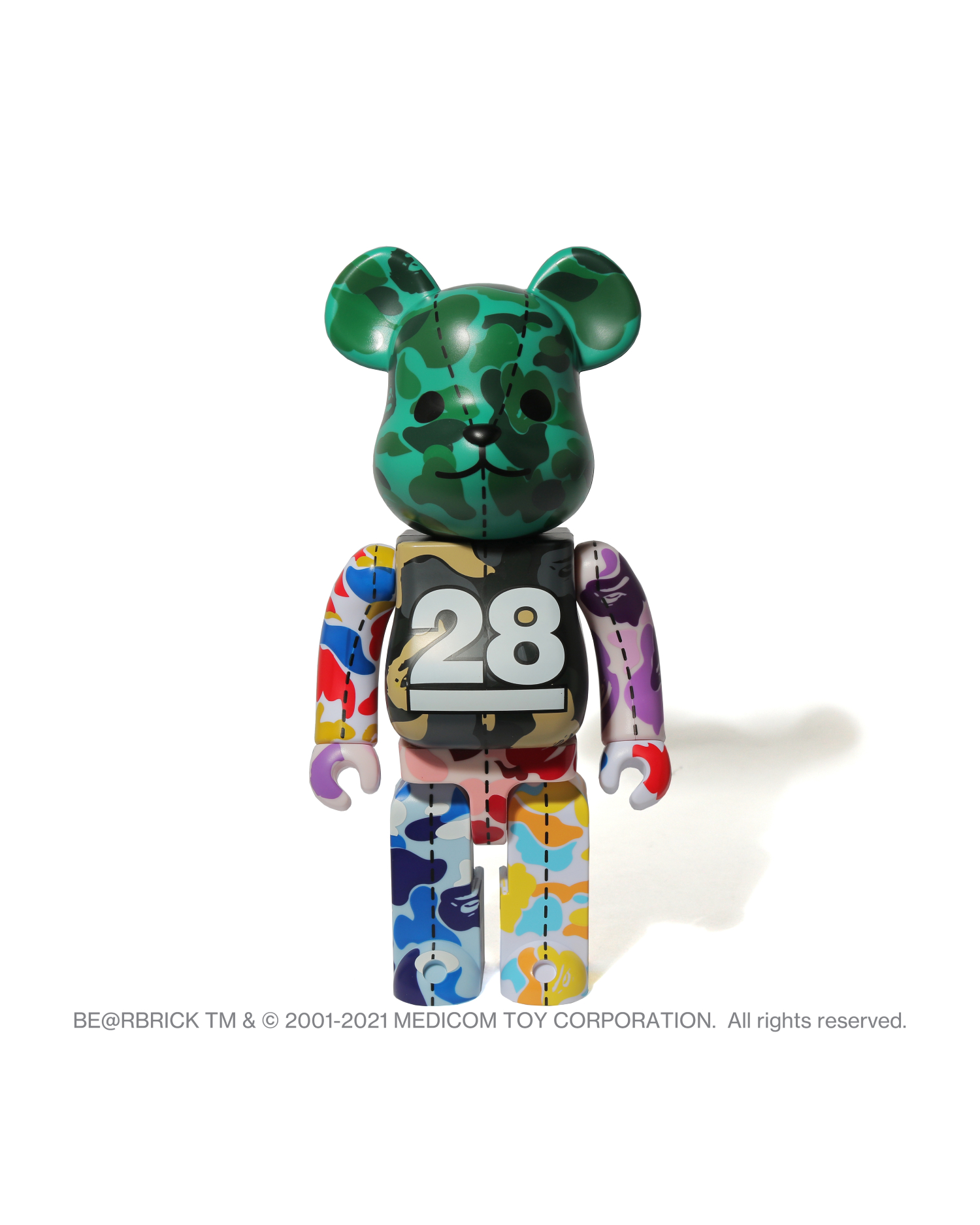 A BATHING APE® BE@RBRICK 联乘系列28th Anniversary Bape Camo 400% 公仔