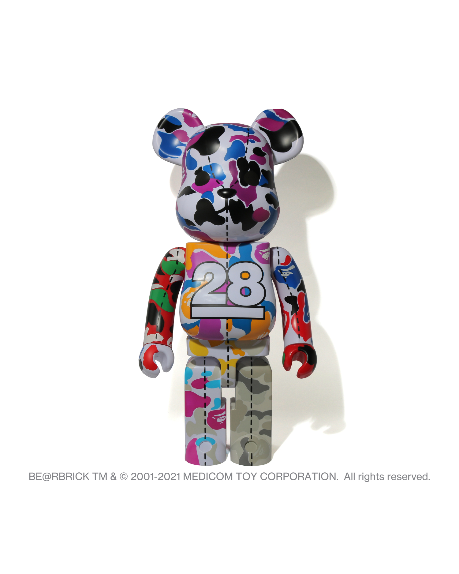 A BATHING APE® BE@RBRICK 联乘系列28th Anniversary Bape Camo 1000% 公仔