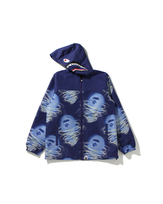 a bathing ape03 bape storm 鲨鱼印花连帽夹克