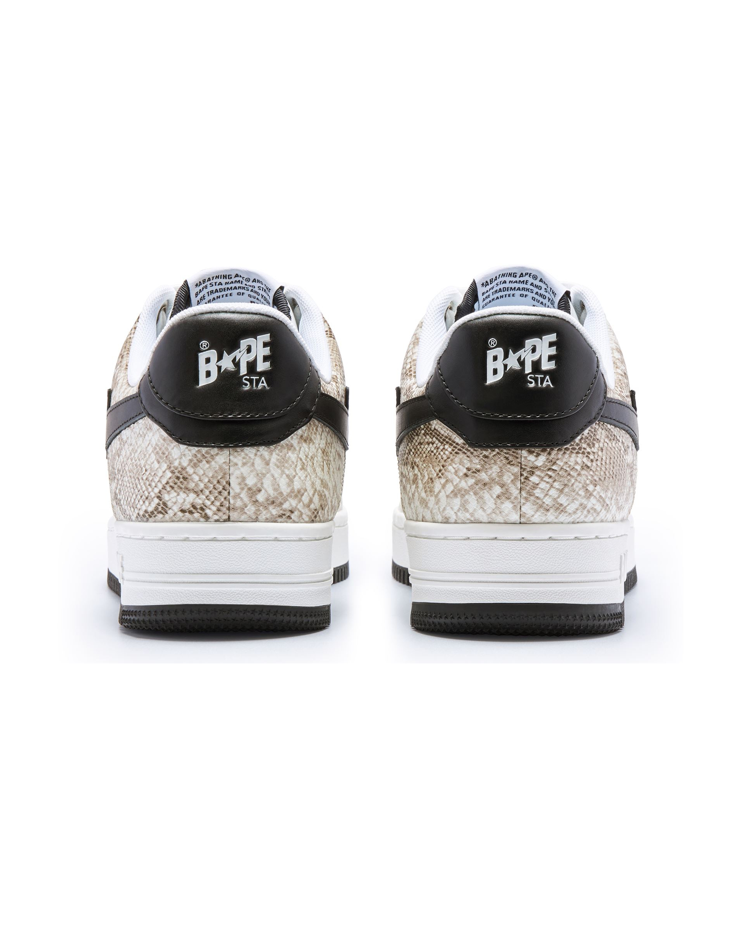 A BATHING APE® BAPE STA 蛇纹印花拼色运动鞋