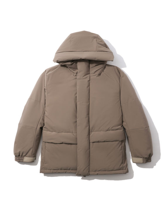 beams 饰口袋连帽羽绒服