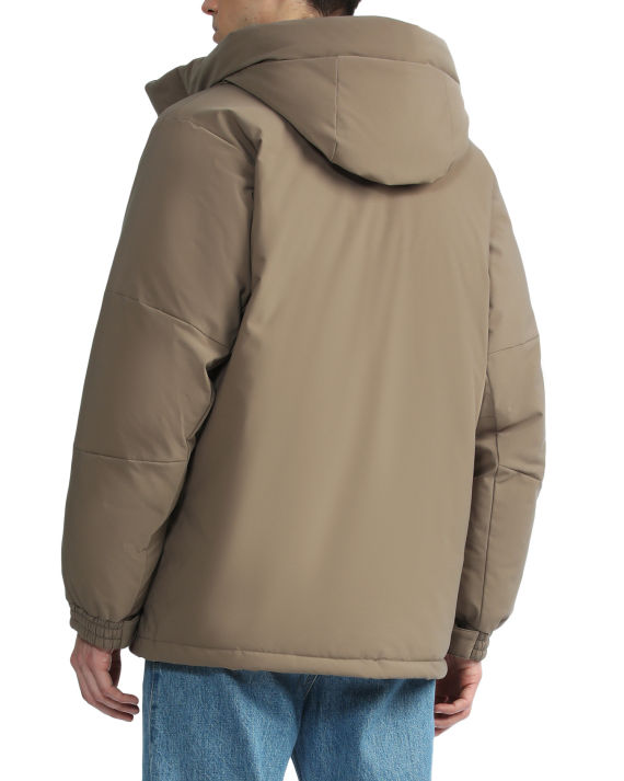 beams 饰口袋连帽羽绒服