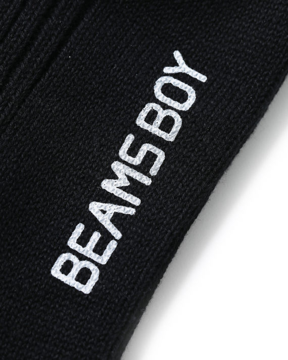 beams boy logo 印花中筒袜