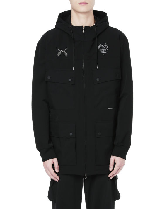 roarguns logo 缀饰连帽夹克