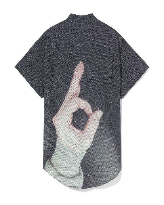 mm6 maison margiela 衬衫式手势印花连衣裙