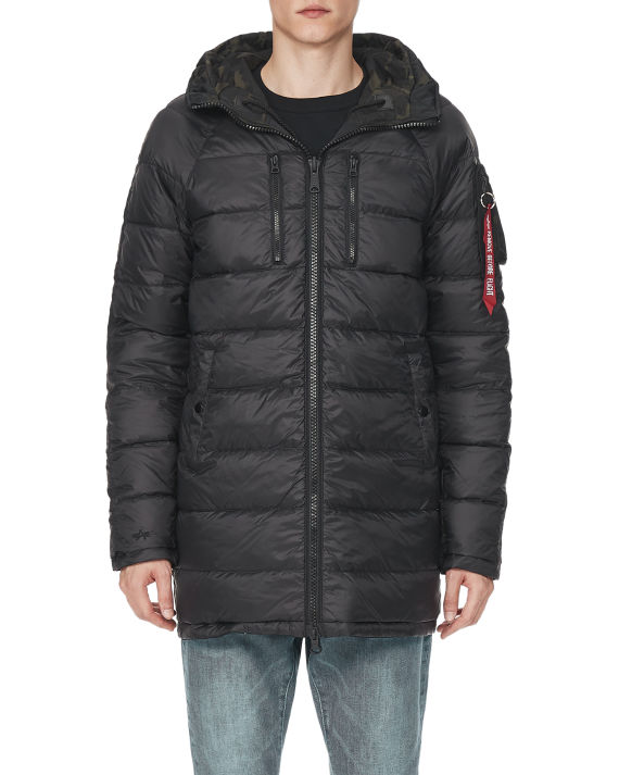 alpha industries 饰口袋连帽羽绒外套