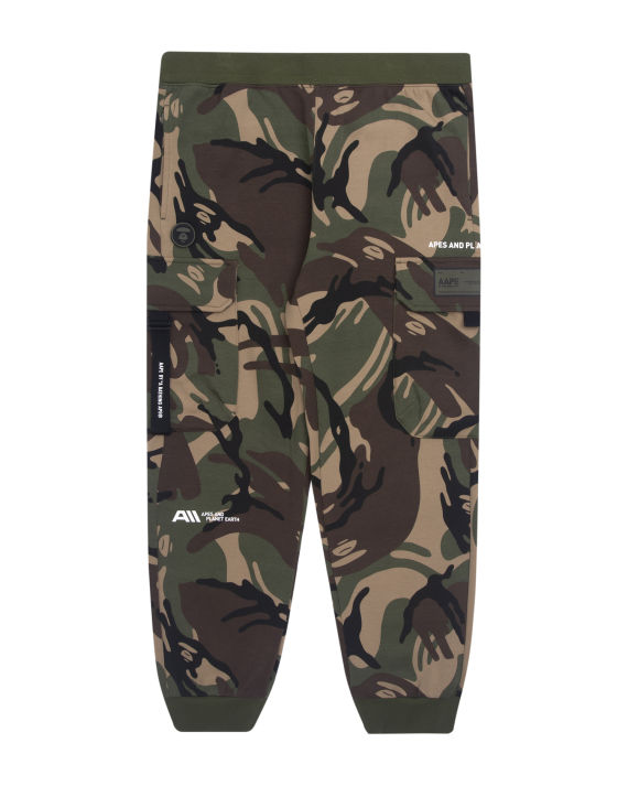 aape logo 缝饰迷彩休闲裤