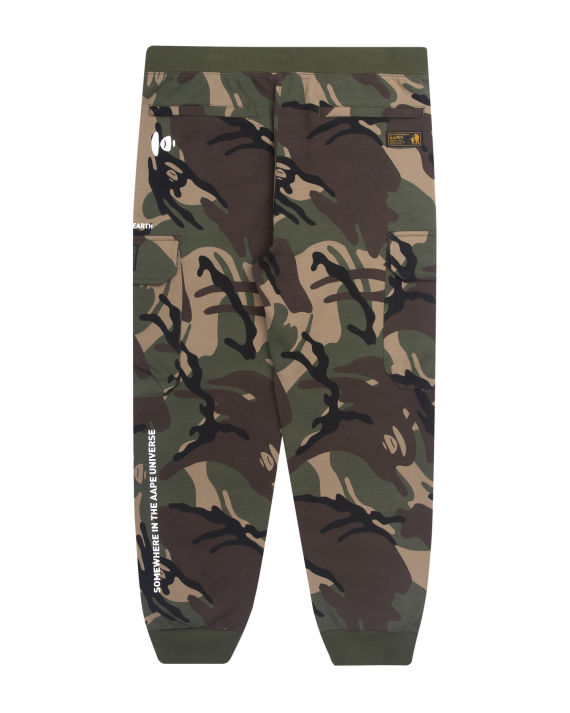 aape logo 缝饰迷彩休闲裤