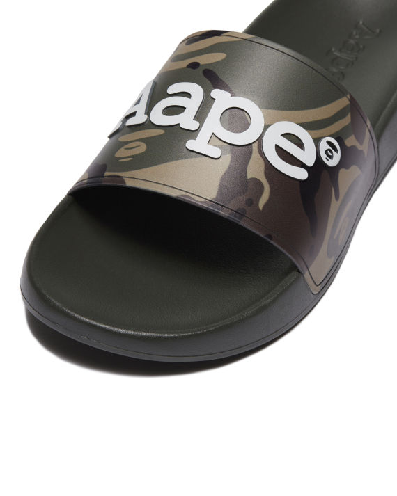 aape 饰迷彩绊带拖鞋