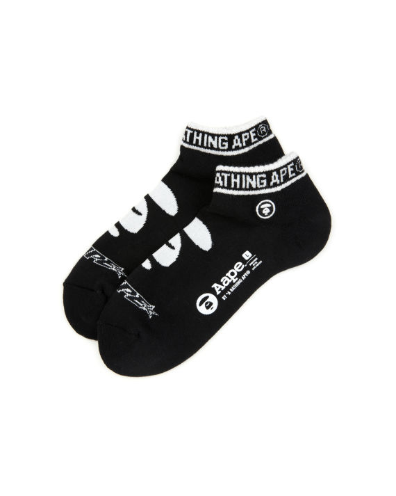 aape 饰刺绣 logo 提花短筒袜