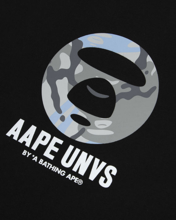 aape 迷彩猿人头徽标印花 t 恤