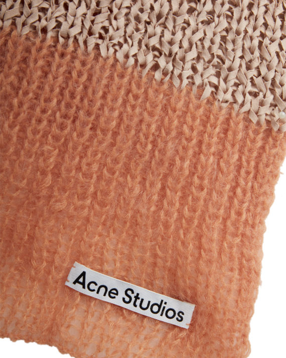 acne studios logo 缝饰拼接设计围巾