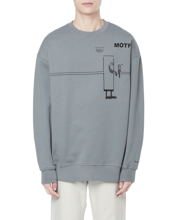 acne studios beni bischof 联乘系列 图案印花圆领卫衣