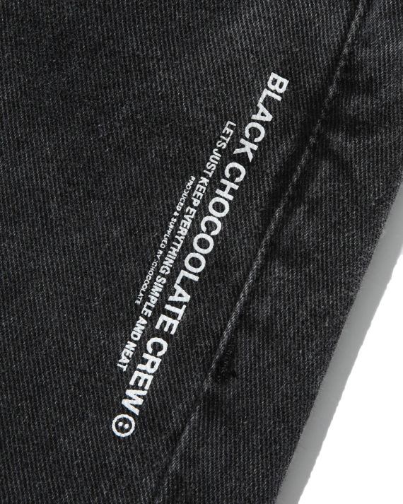 chocoolate logo 印花牛仔长裤