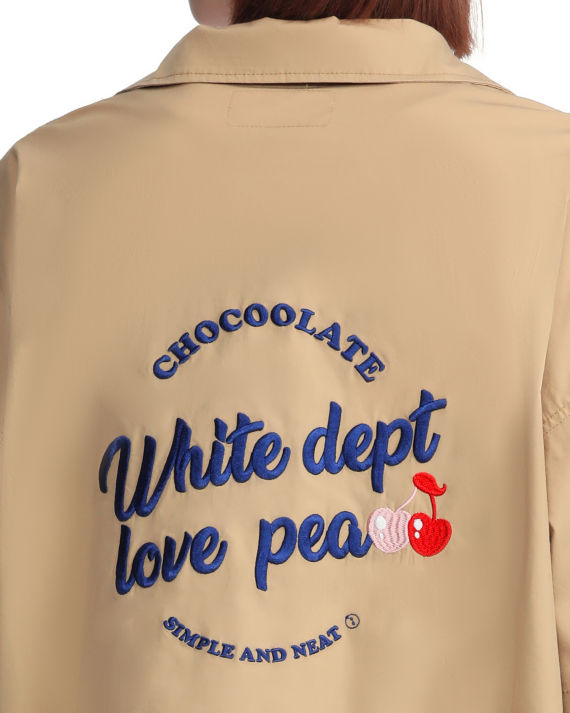 chocoolate logo 刺绣饰口袋衬衫