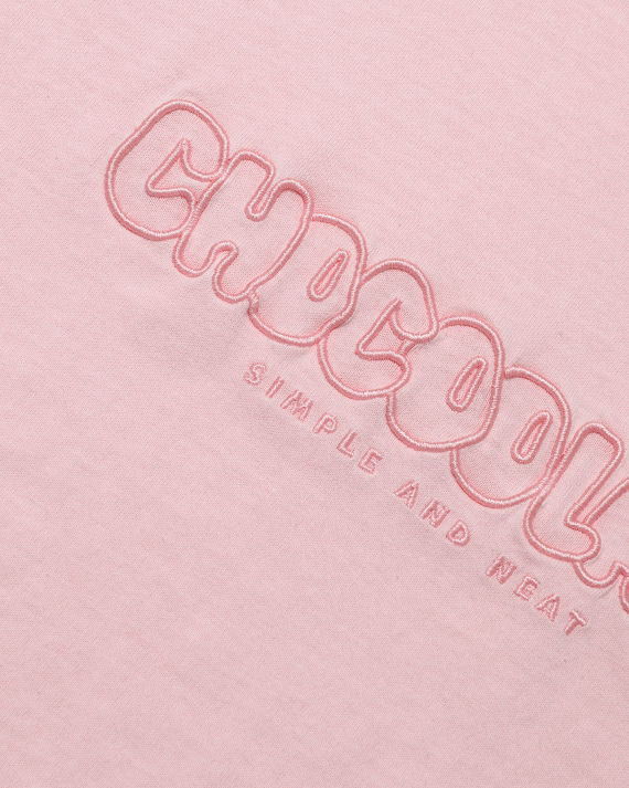 chocoolate logo 刺绣落肩 t 恤
