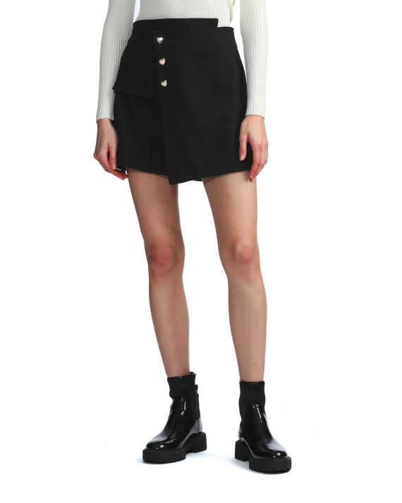 b ab 饰爱心纽扣休闲短裤