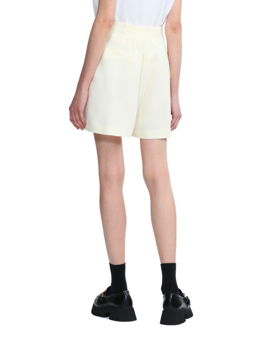 b ab 褶饰细节半松紧腰短裤