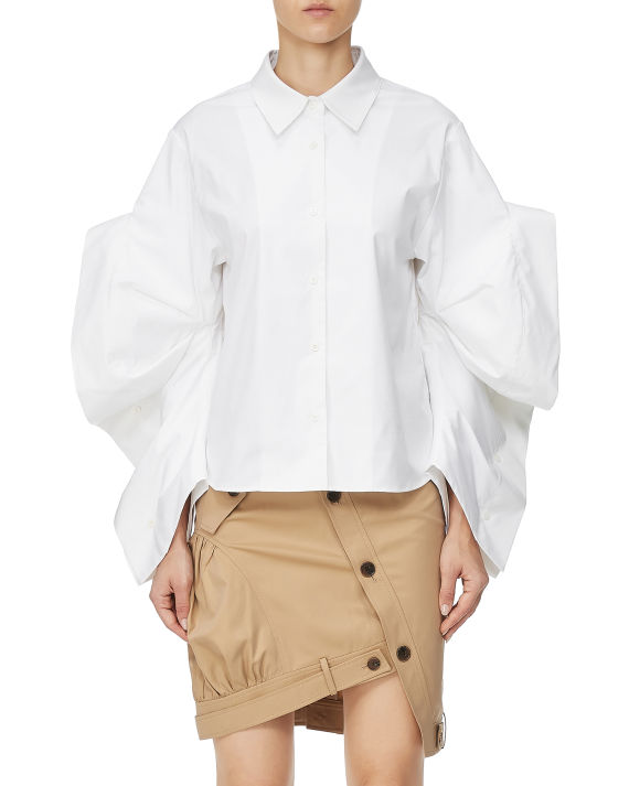 besfxxk 褶饰阔形袖设计衬衫