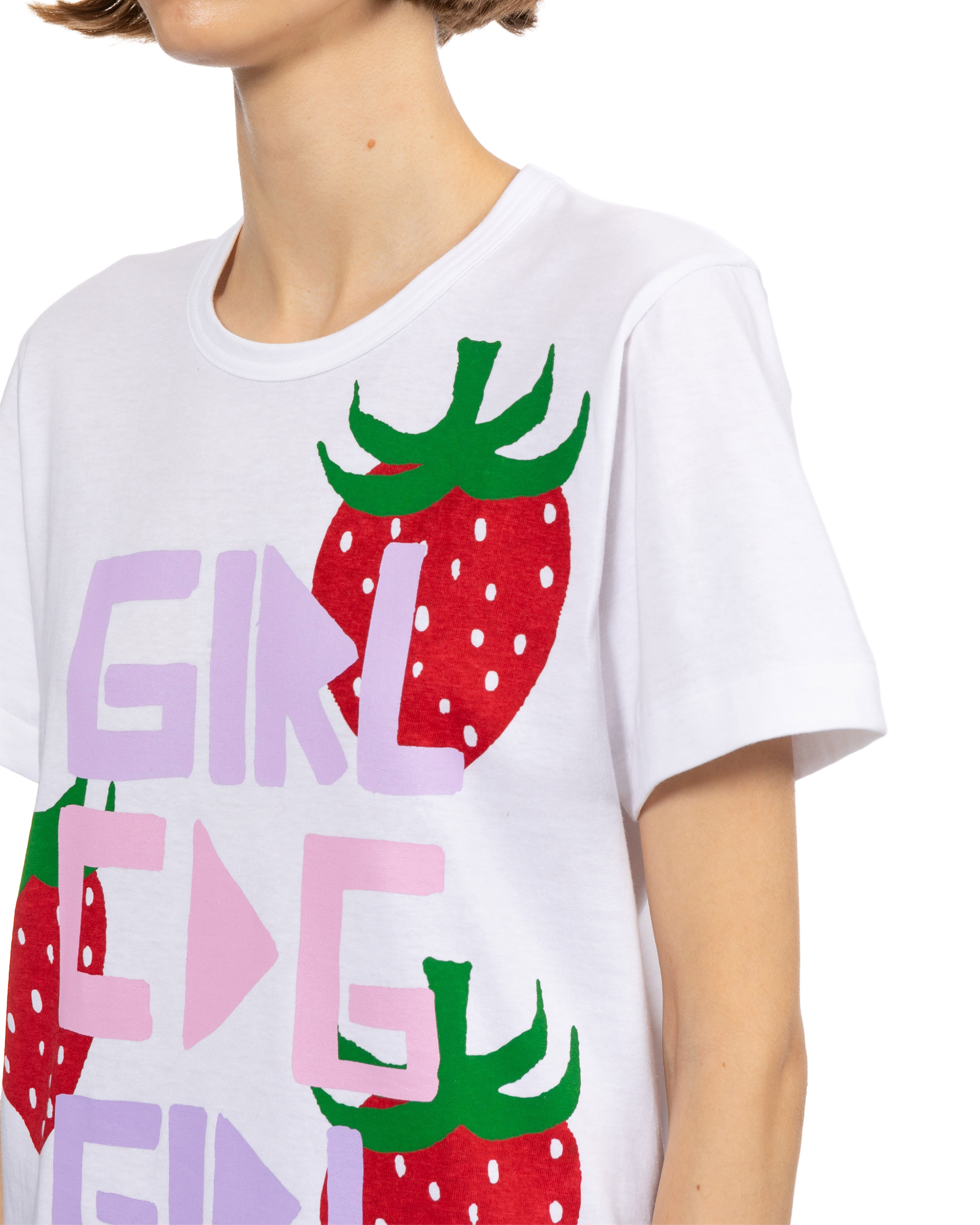 COMME des GARÇONS GIRL 草莓字母印花T 恤