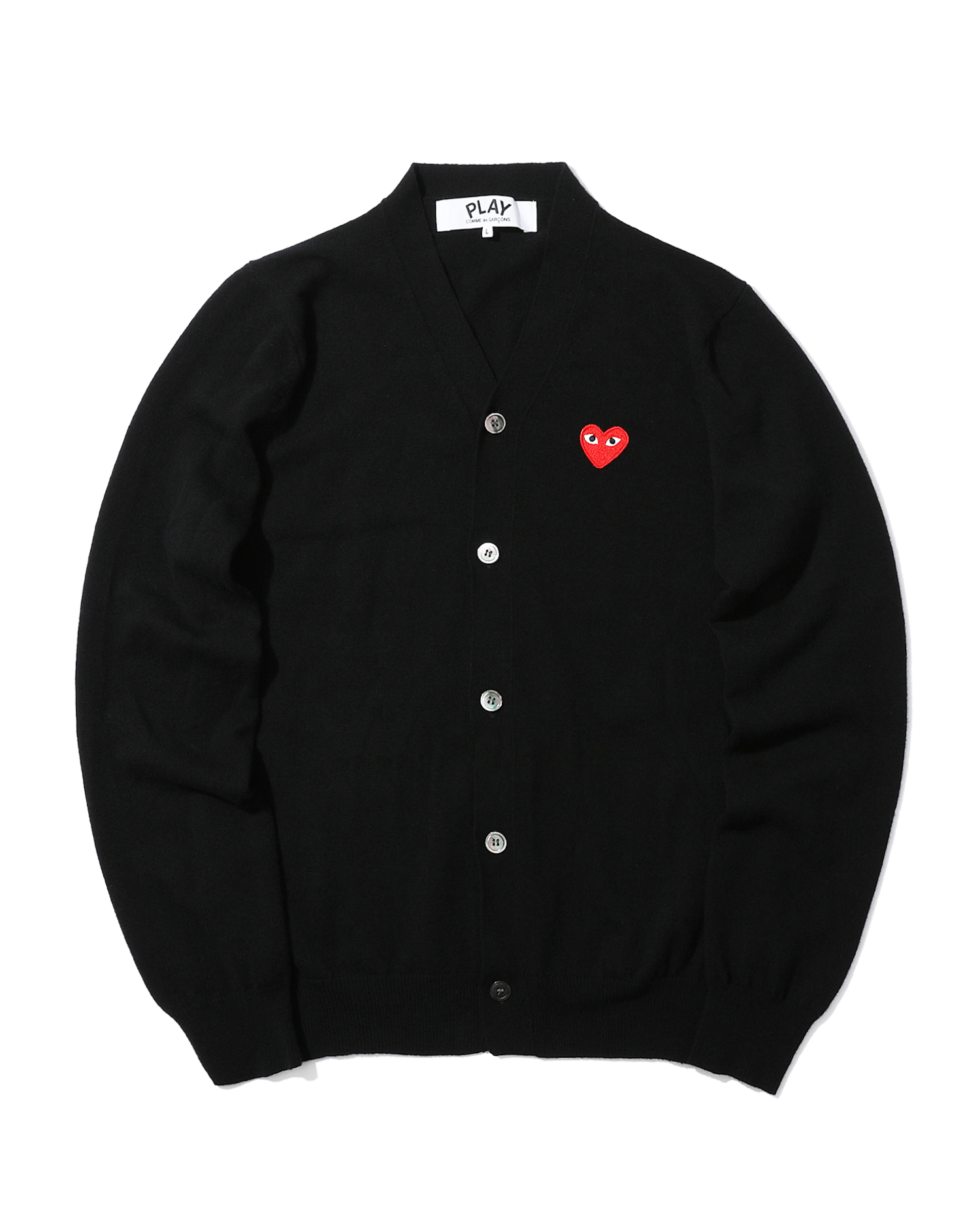 Play Comme des Garçons 爱心缝饰开衫