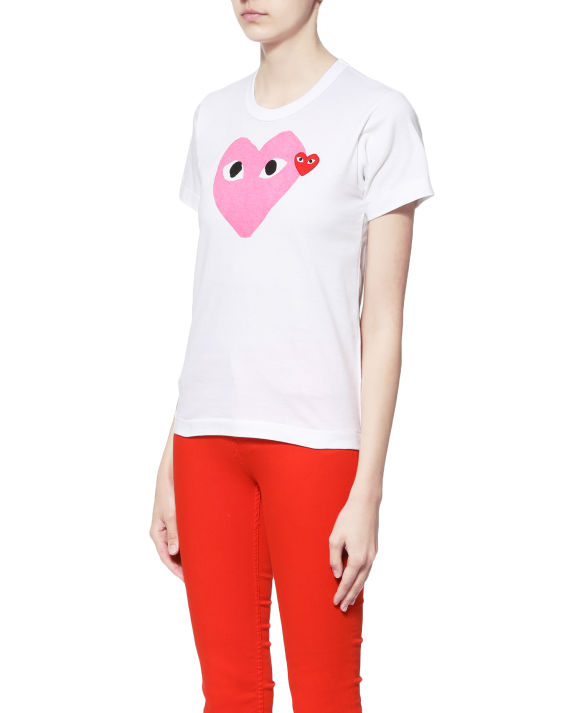 Play Comme des Garçons 爱心印花缝饰 T 恤