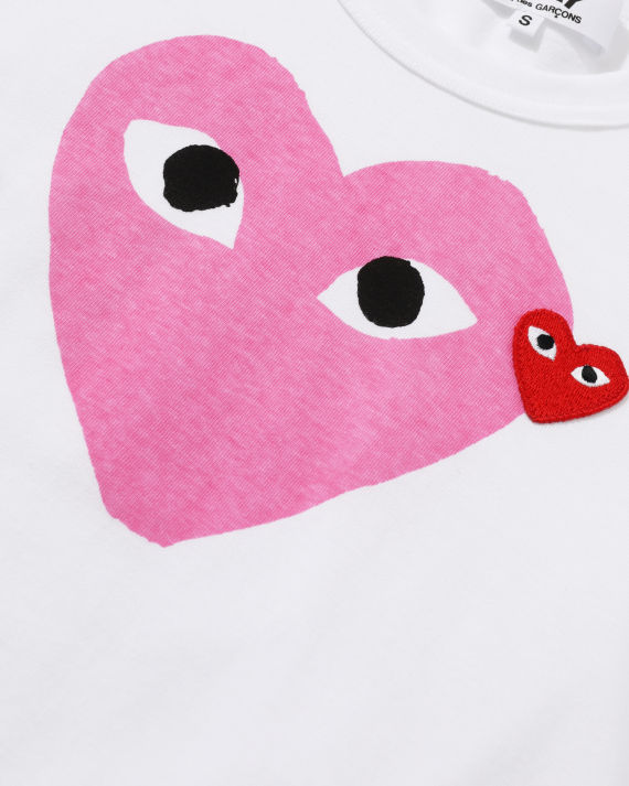Play Comme des Garçons 爱心印花缝饰 T 恤