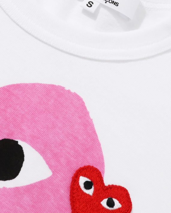 Play Comme des Garçons 爱心印花缝饰 T 恤
