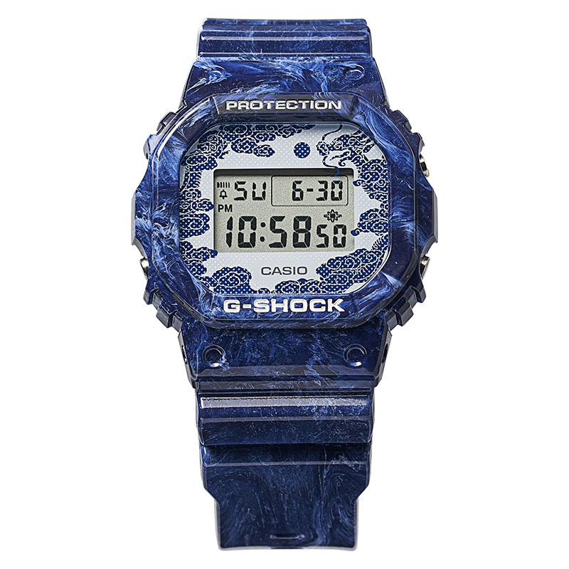 CASIO G-SHOCK DW-5600BWP-2 青花瓷系列手表