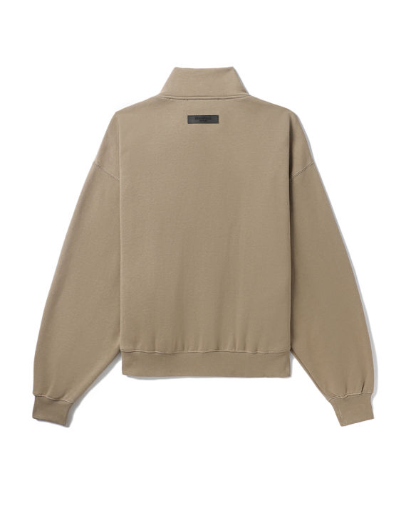 essentials 饰半拉链落肩卫衣