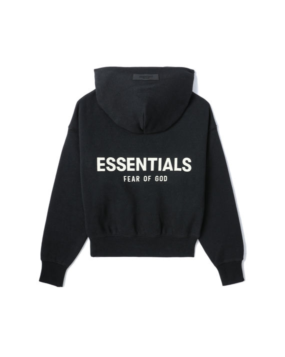 essentials logo 植绒连帽卫衣