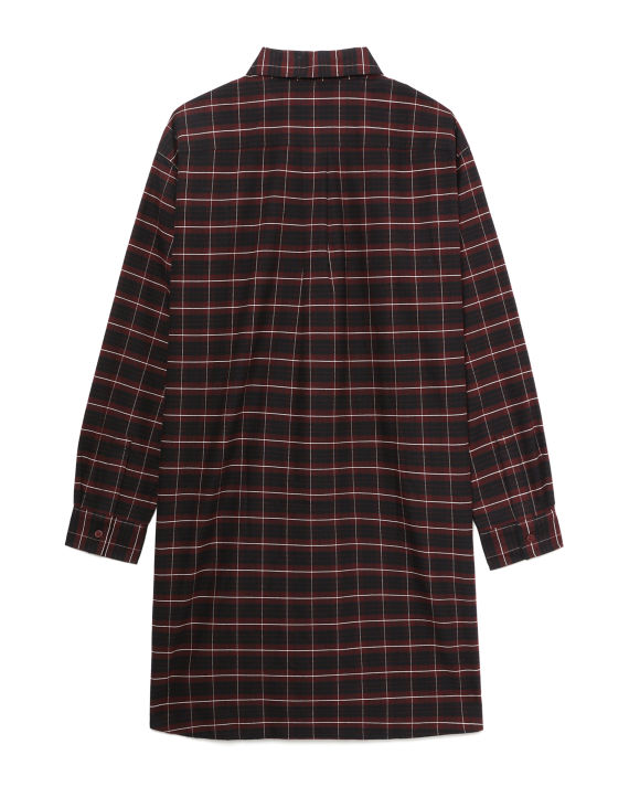 FRED PERRY Logo 刺绣格纹衬衫式连衣裙