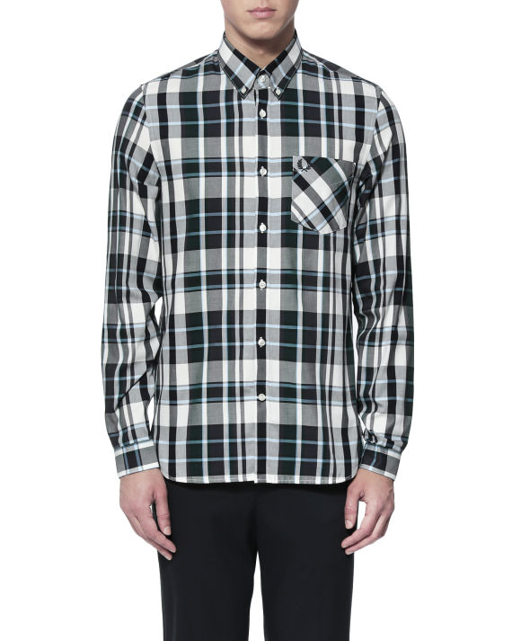 FRED PERRY Logo 刺绣格纹衬衫