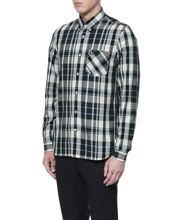FRED PERRY Logo 刺绣格纹衬衫