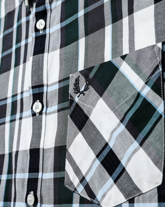 FRED PERRY Logo 刺绣格纹衬衫