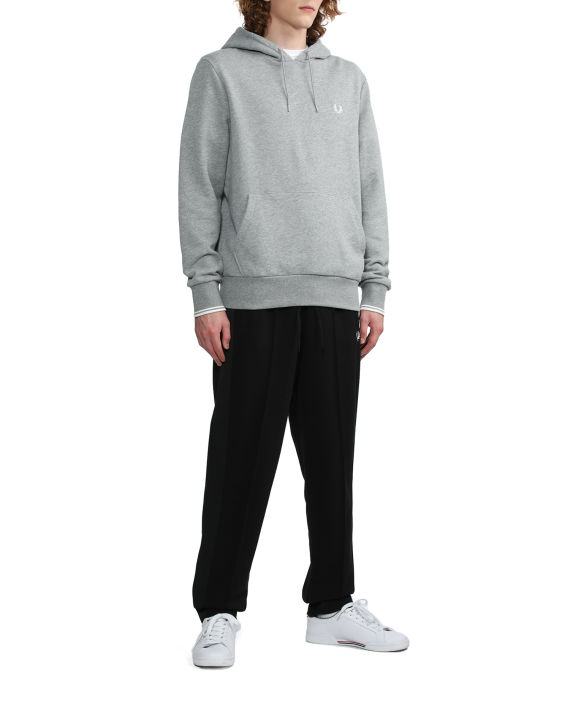 fred perry logo 刺绣饰口袋连帽卫衣