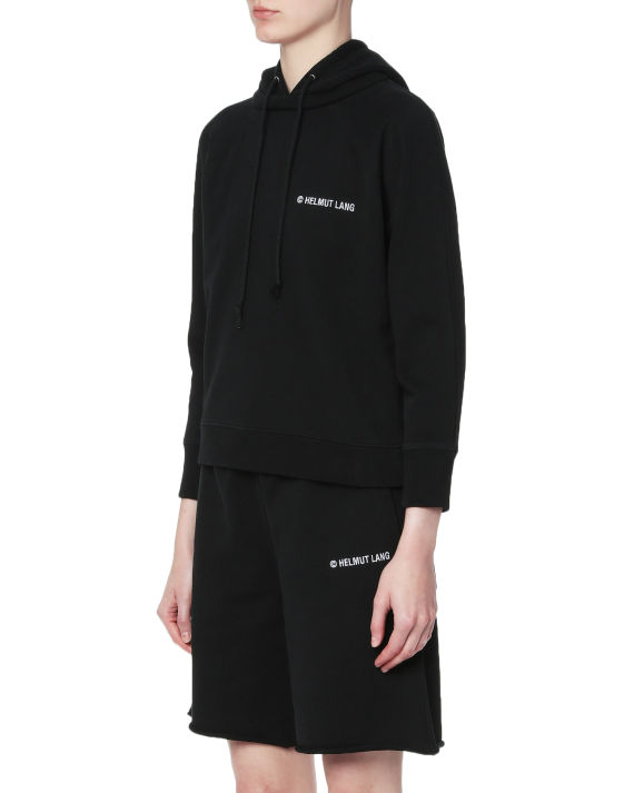 helmut lang logo 刺绣连帽卫衣