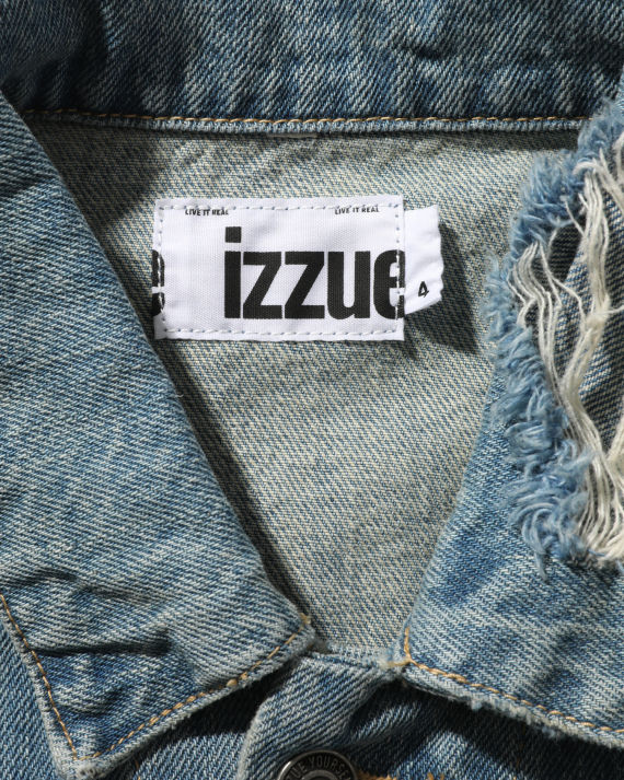 izzue 缝饰破洞牛仔外套