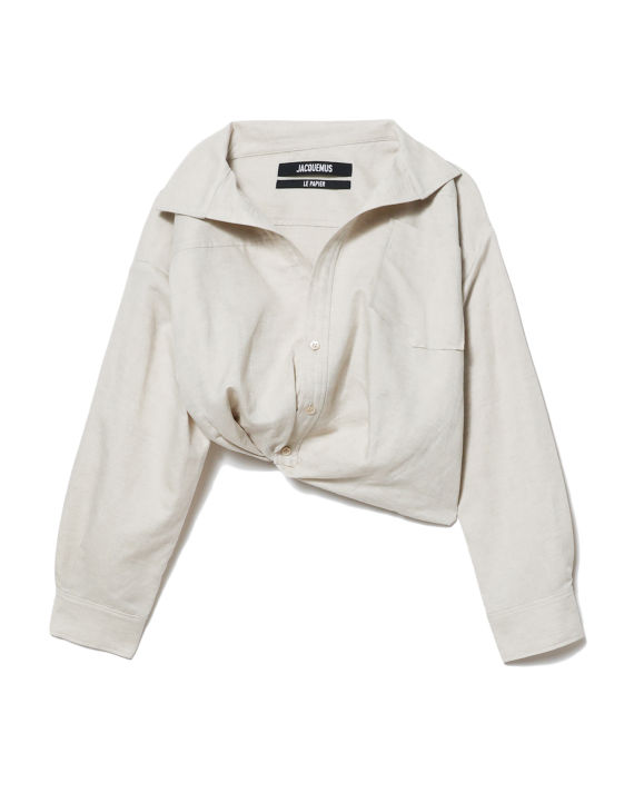 jacquemus 下摆饰扭结直排扣衬衫