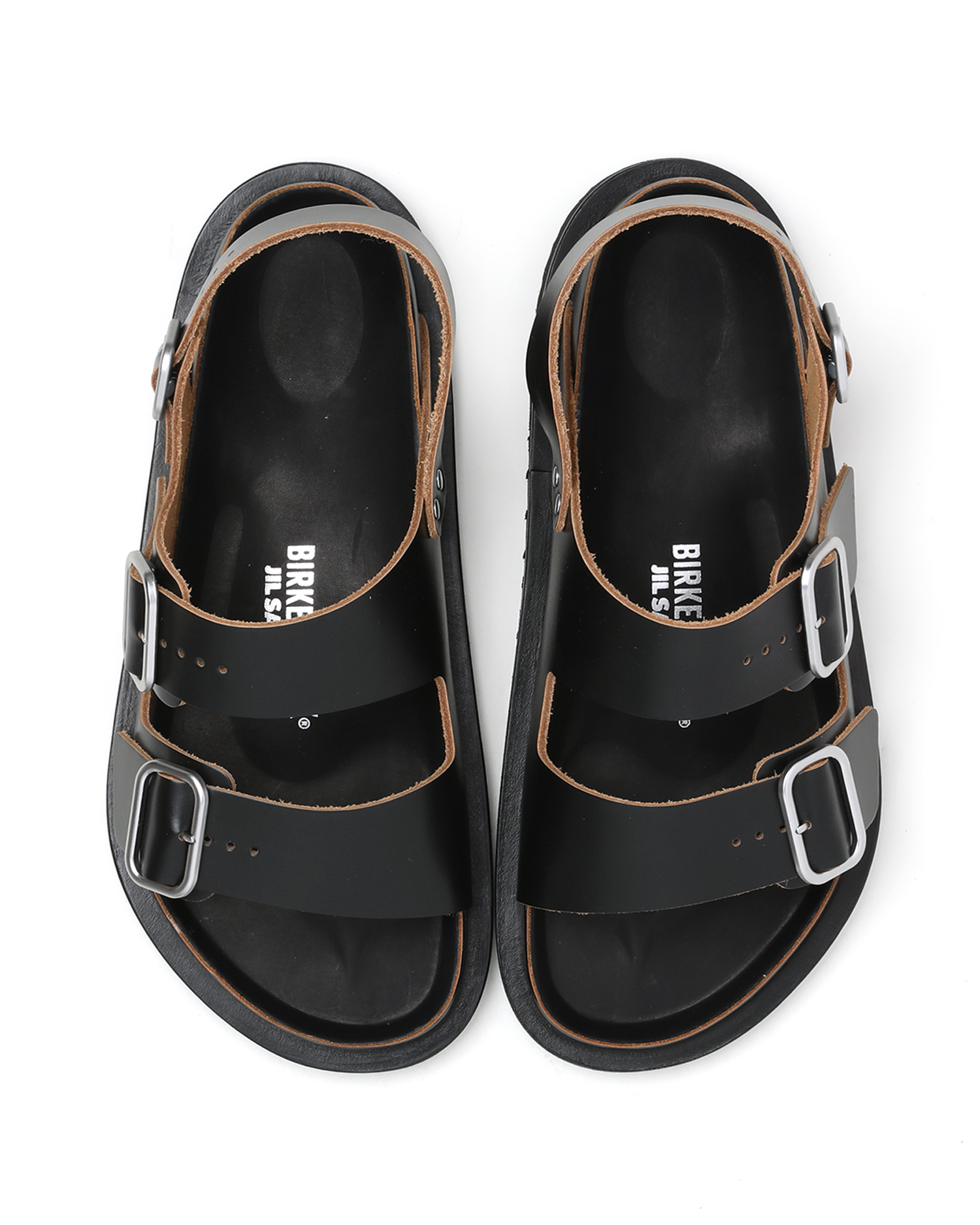 JIL SANDER Birkenstock 联乘系列Milano 饰扣带凉鞋