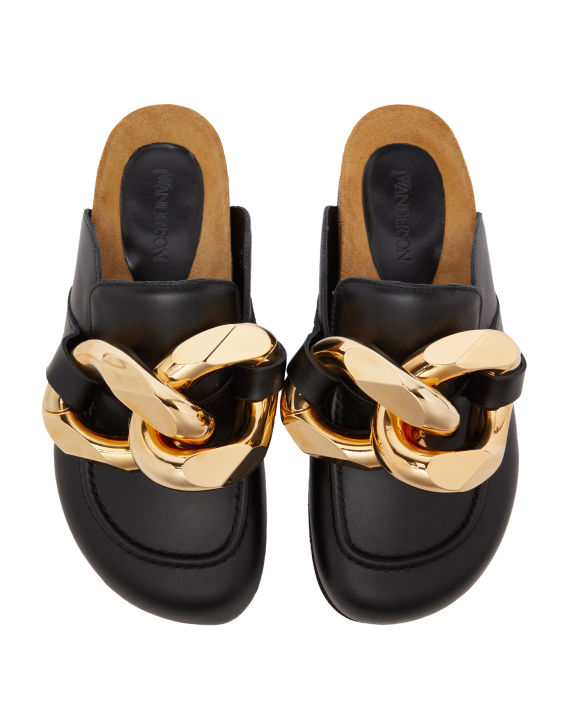 jw anderson 链条缀饰圆头拖鞋