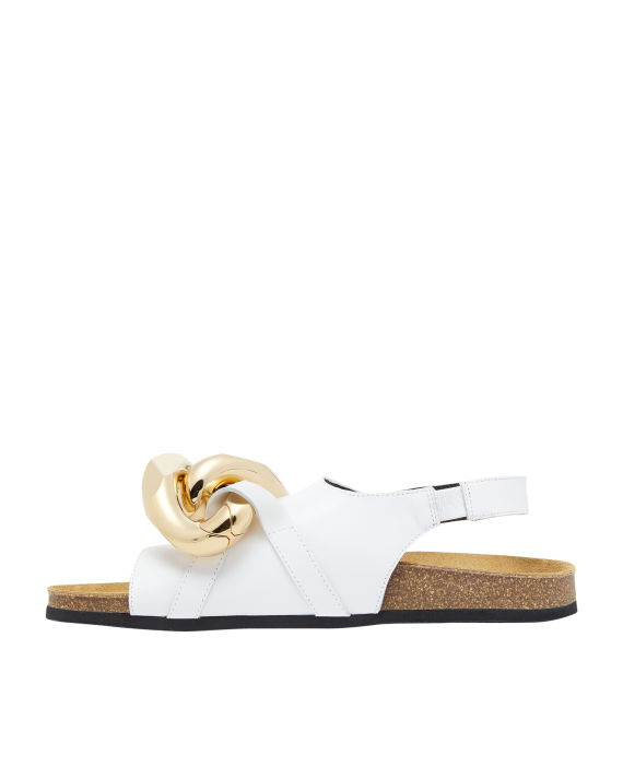 jw anderson 粗链条缀饰绊带拖鞋