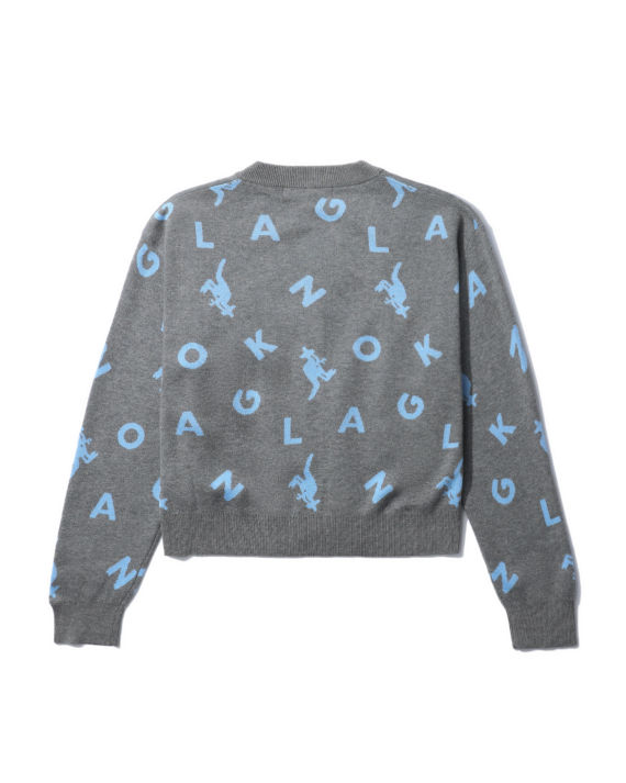 kangol logo 嵌花针织开衫