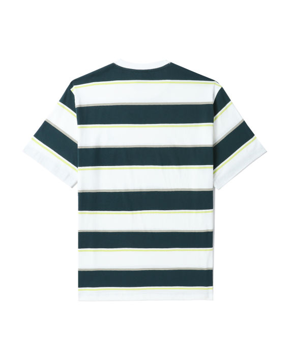 kangol logo 刺绣拼色条纹 t 恤