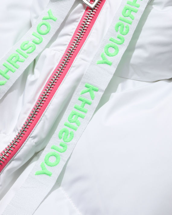 khrisjoy 饰飘带拉链羽绒外套