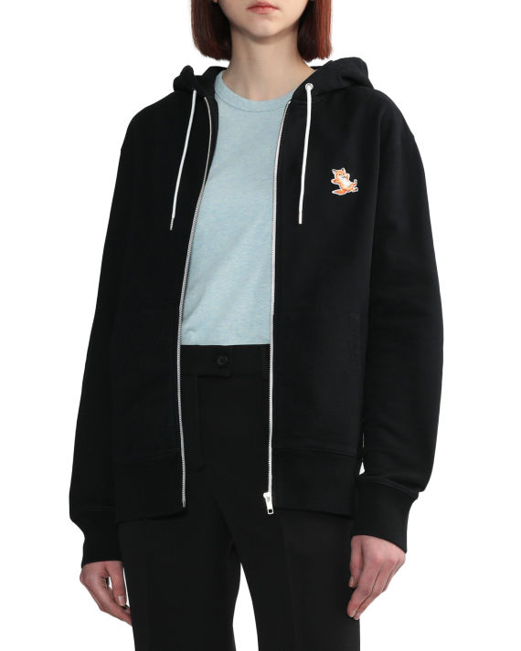 maison kitsune07 狐狸刺绣连帽拉链卫衣