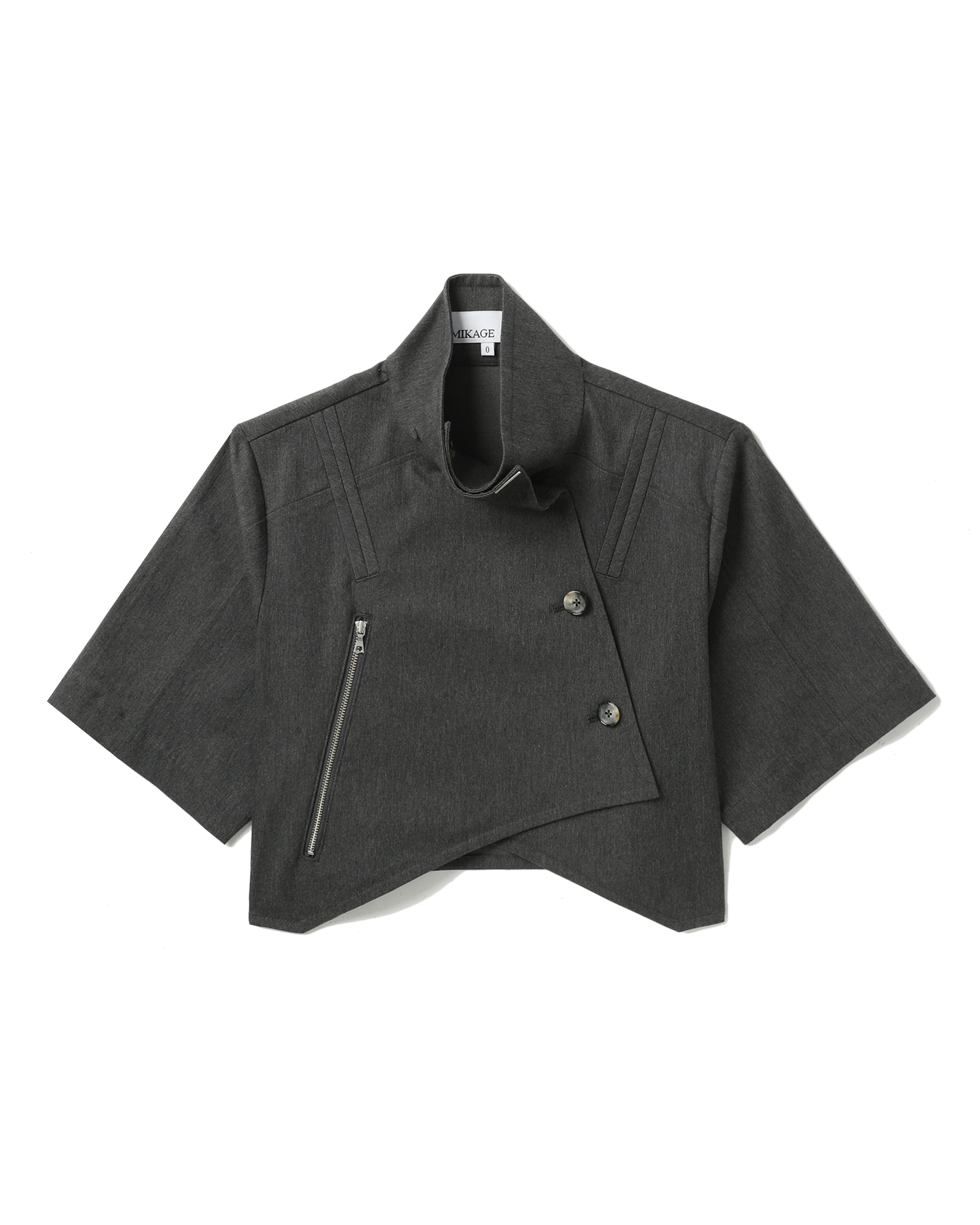 MIKAGE SHIN 交叠造型斜襟夹克