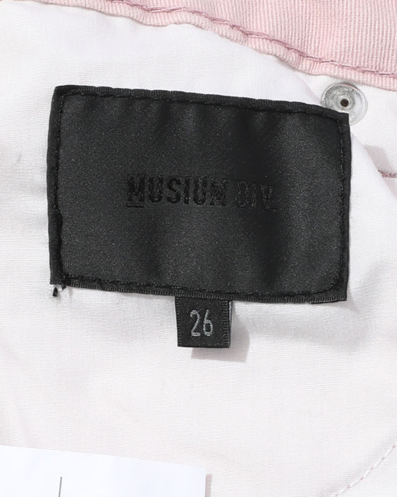 MUSIUM DIV. 饰 logo 磨边短裙裤